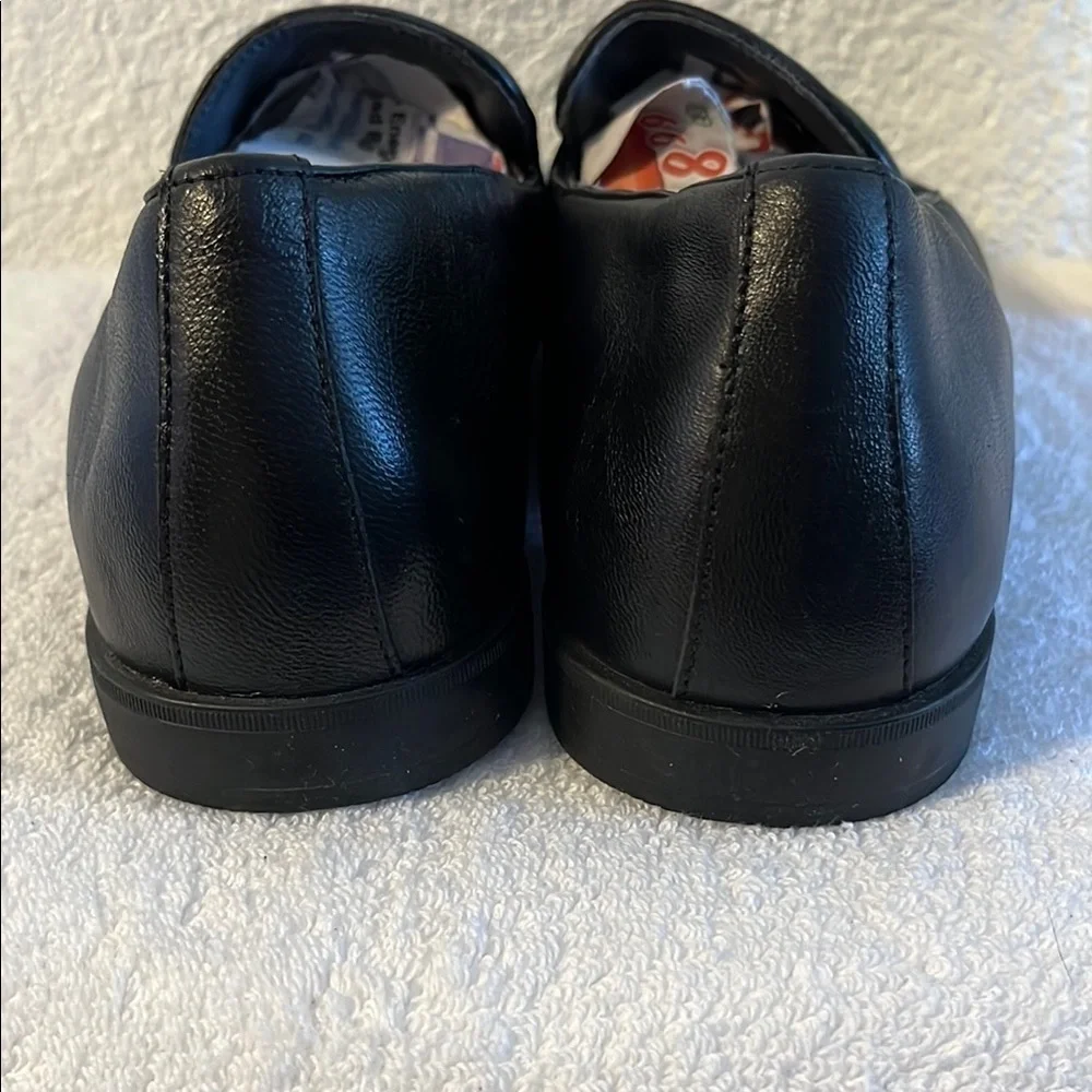 Elegant Black Leather Slip-On Loafers
